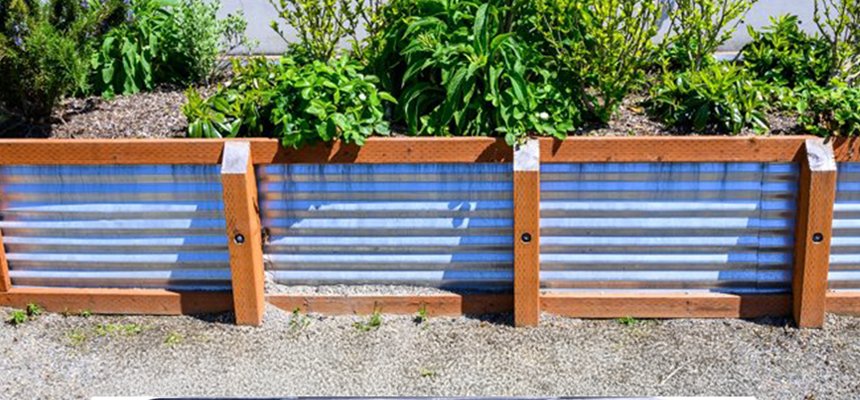 corrugated metal fencing