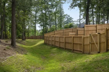 How Grade and Drainage Affect Fence Design — Conroe-area fence planning